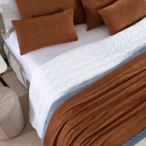 Conjunto de Peseira & Almofadas Big Tricot Várias Cores e Modelos