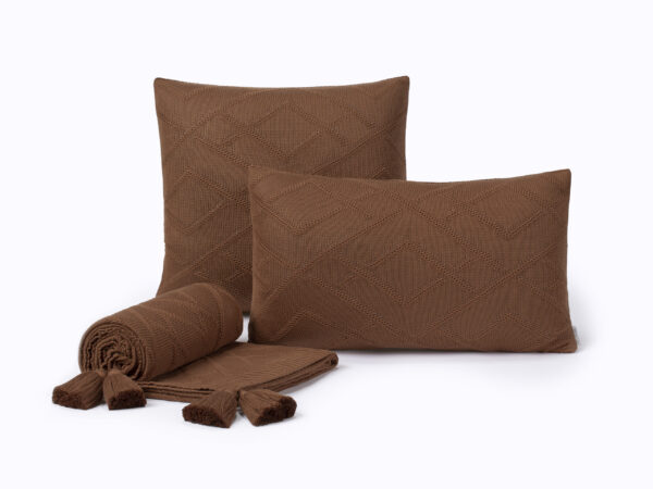 Conjunto de Peseira & Almofadas Big Tricot Várias Cores e Modelos - Imagem 2