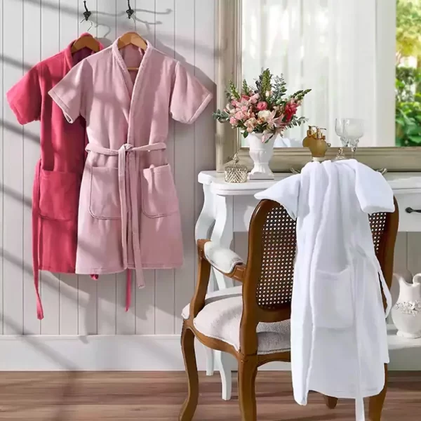 Roupão 100% algodão Adulto Unissex Dohler Velour Varias Cores - Imagem 2